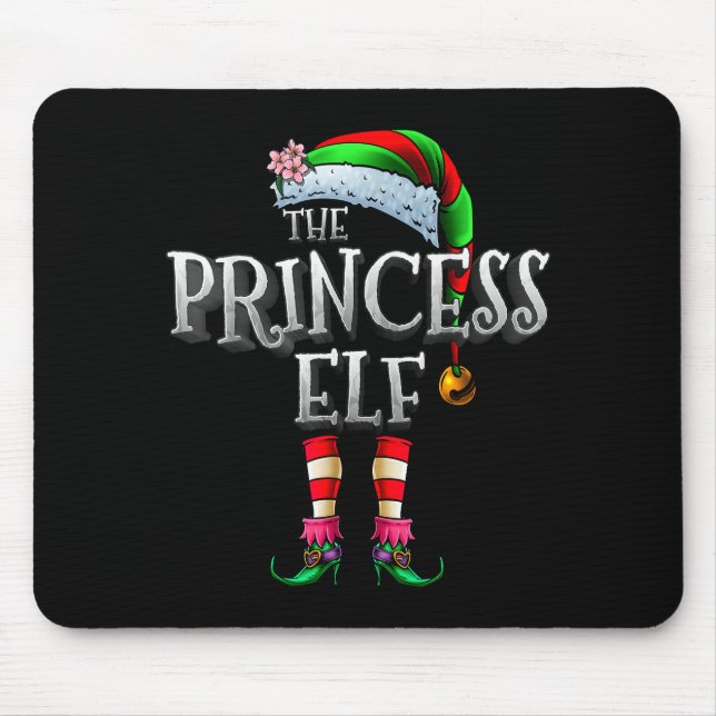 The Princess Elf Shirt Matching Family Funny Chris Mouse Mat (Front)