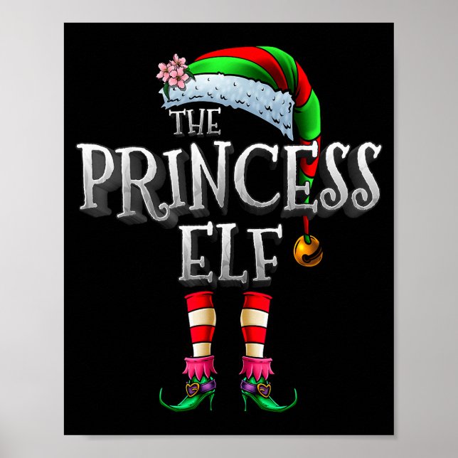 The Princess Elf Shirt Matching Family Funny Chris Poster (Front)