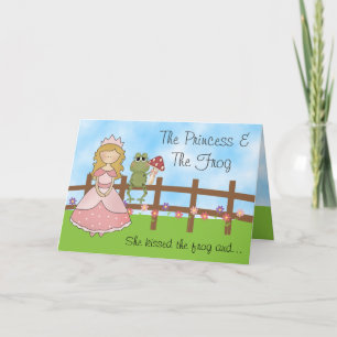 The Princess, Frog and Unicorn Birthday Card