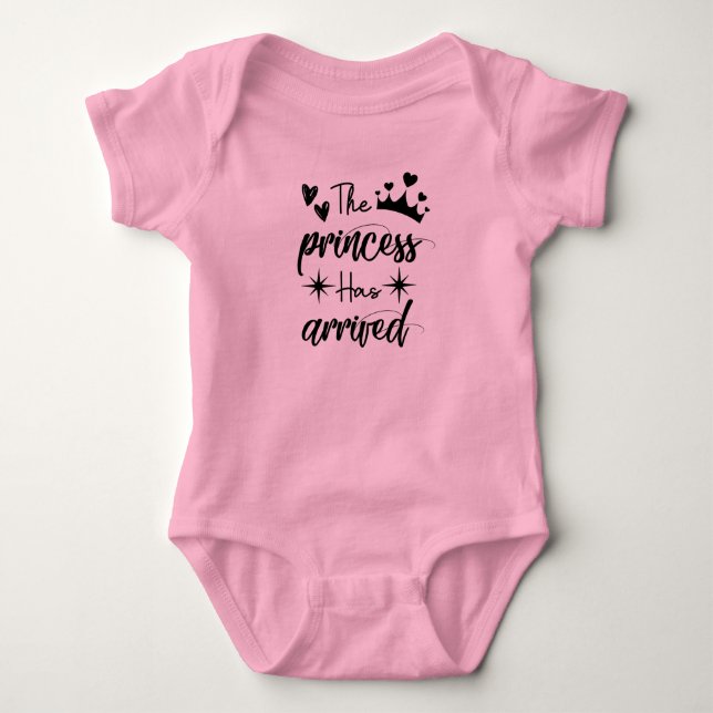 The Princess Has Arrived  Baby Bodysuit (Front)