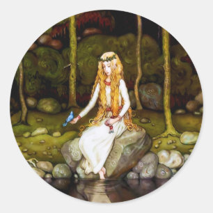 The Princess in the Forest Classic Round Sticker