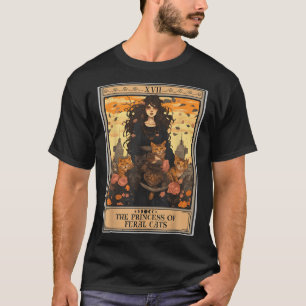 The Princess Of Feral Cats Tarot Card T-Shirt