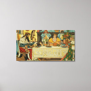The Princess Shares her Dinner with the Frog, from Canvas Print