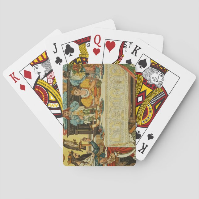 The Princess Shares her Dinner with the Frog, from Playing Cards (Back)