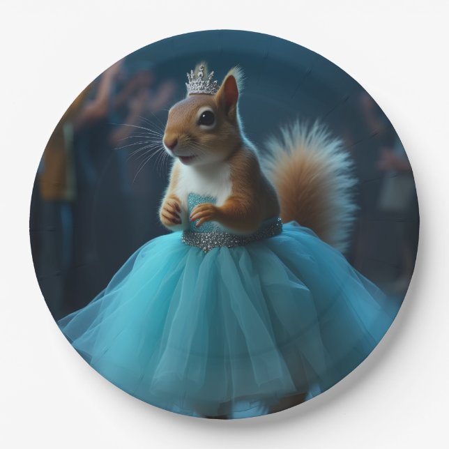 The Princess Squirrel Paper Plate (Front)