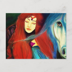 The Princess & the Unicorn Landscape tessieART Postcard