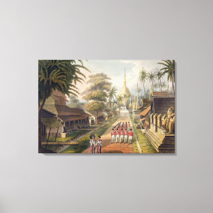The Principal Approach to the Great Dagon Pagoda a Canvas Print