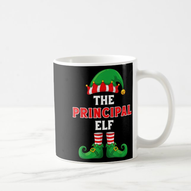 The Principal Elf Christmas For Principal School P Coffee Mug (Right)
