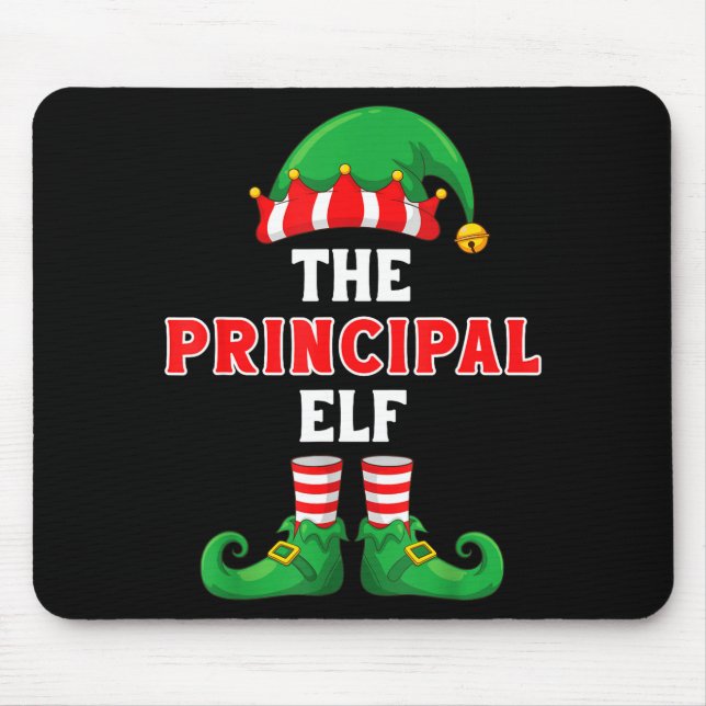 The Principal Elf Christmas For Principal School P Mouse Mat (Front)