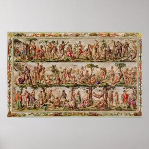 The Principal Peoples of the Americas, c.1798-99 Poster