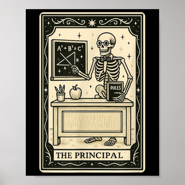 The Principal Tarot Card - Halloween Soky Gothic S Poster (Front)