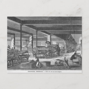The printing presses room postcard