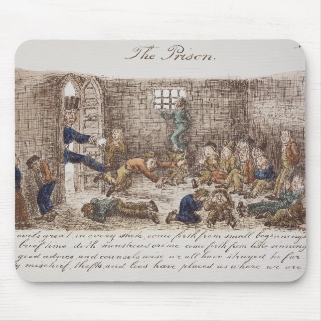 The Prison, 1858 (coloured engraving) Mouse Mat (Front)