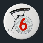 The Prisoner Number 6 10 Cm Round Badge<br><div class="desc">"You are,  Number Six!"</div>