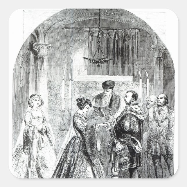 The Private Marriage of Anne Boleyn Square Sticker (Front)