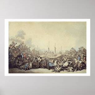 The Prize Fight, 1787 (pen, ink and w/c over graph Poster