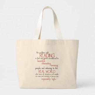 The Problem With Reading Large Tote Bag