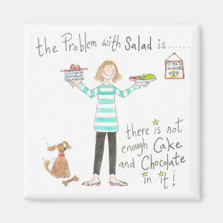 The Problem with Salad fridge magnet