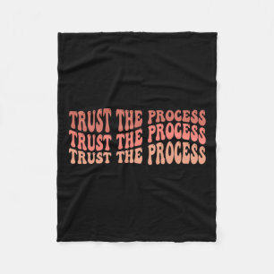 The Process Self Love Inspirational Quote Fleece Blanket