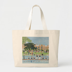 The Procession of Boats at Eton College Large Tote Bag