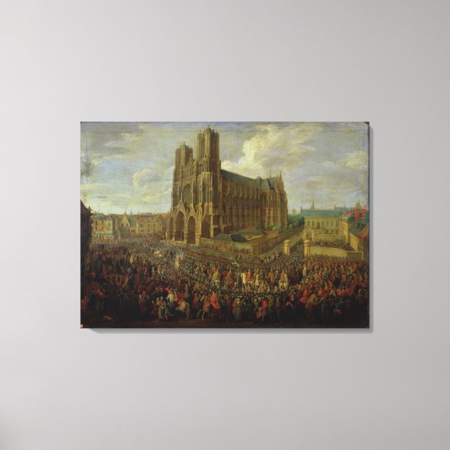 The procession of King Louis XV Canvas Print (Front)