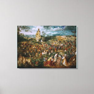 The Procession to Calvary by Pieter Bruegel the El Canvas Print
