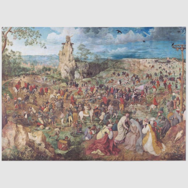 The Procession to Calvary, Pieter Bruegel Tissue Paper (Front)
