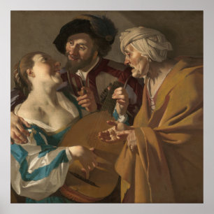 The Procuress (1622) — Dirck van Baburen Poster