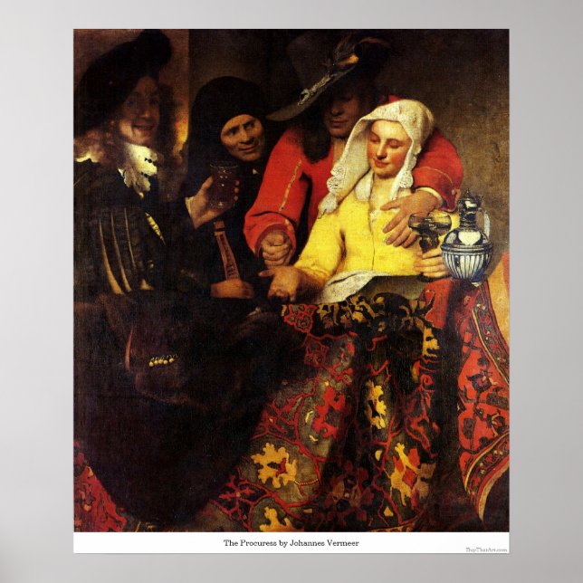 The Procuress by Johannes Vermeer Poster (Front)
