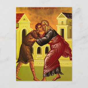 The Prodigal Son Orthodox Christian Icon Postcard
