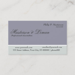 The Professional Associate Blue Clasic Appointment Card