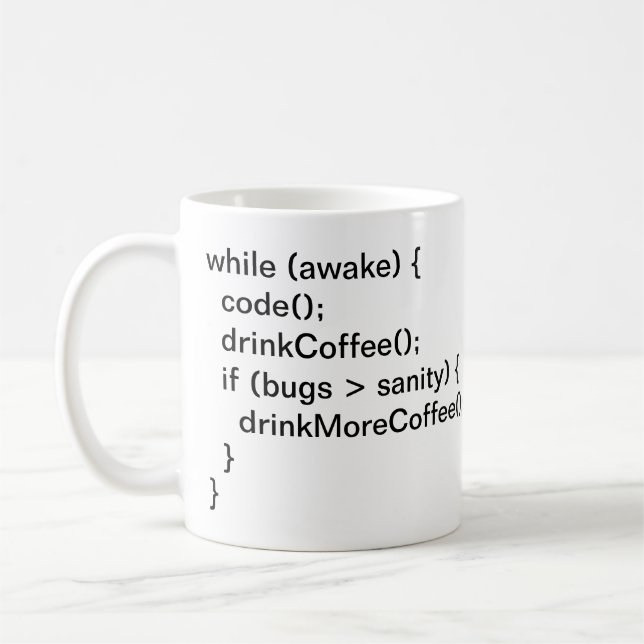 The Programmer's Coffee Cycle Coffee Mug (Left)