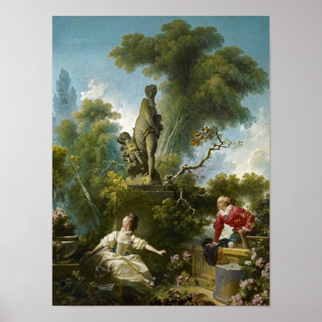 The Progress of Love, The Meeting by Fragonard Poster (Front)
