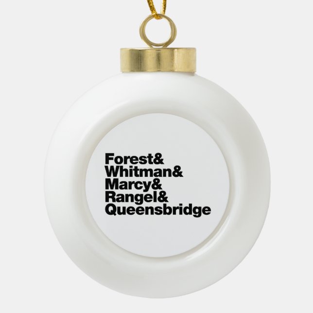 The Projects Ceramic Ball Christmas Ornament (Front)