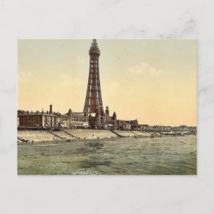 The Promenade and Tower from North Pier, Blackpool Postcard