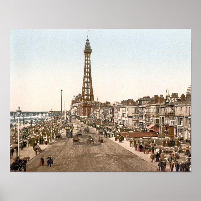 The Promenade, Blackpool, England Poster (Front)