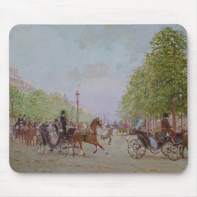 The Promenade on the Champs-Elysees Mouse Mat (Front)