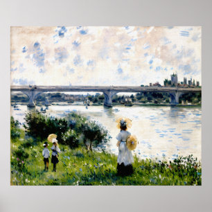 The Promenade with the Railroad Bridge Argenteuil Poster