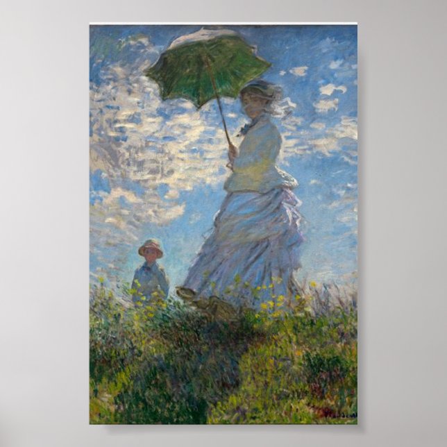  The Promenade, Women with a Parasol, Monet Poster (Front)