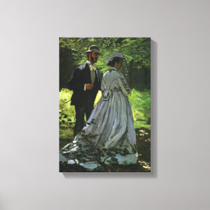 The Promenaders, aka The Strollers by Claude Monet Canvas Print
