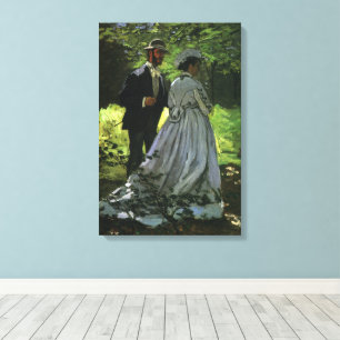 The Promenaders, aka The Strollers by Claude Monet Canvas Print