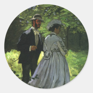 The Promenaders, aka The Strollers by Claude Monet Classic Round Sticker