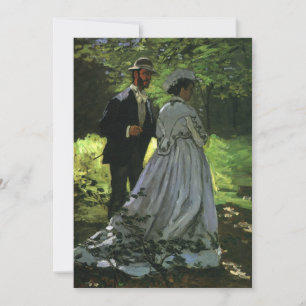 The Promenaders, aka The Strollers by Claude Monet Invitation