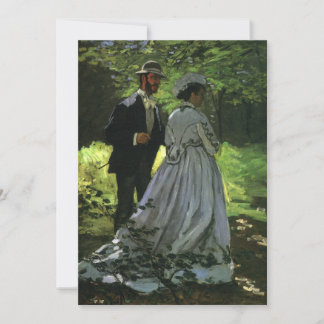 The Promenaders, aka The Strollers by Claude Monet Invitation