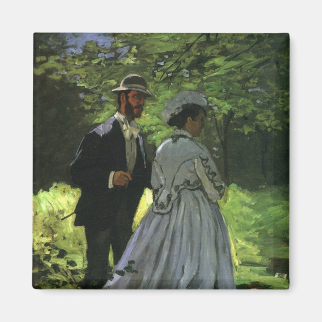 The Promenaders, aka The Strollers by Claude Monet Magnet (Front)