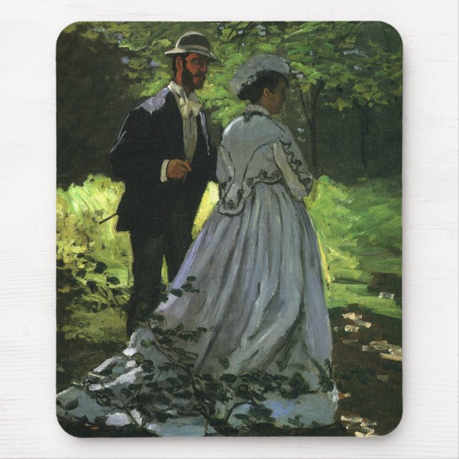 The Promenaders, aka The Strollers by Claude Monet Mouse Mat (Front)