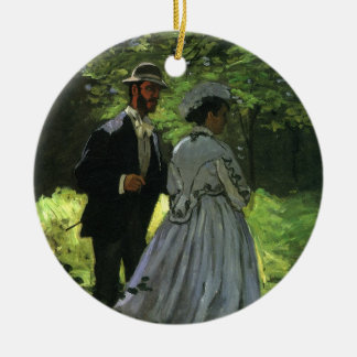 The Promenaders (The Strollers) by Claude Monet Ceramic Tree Decoration