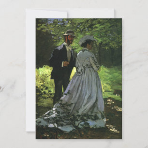 The Promenaders (The Strollers) by Monet Wedding Invitation