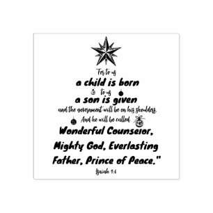 The Promises of Christmas Bible Verse   Christians Rubber Stamp