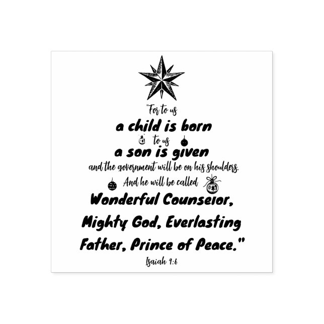 The Promises of Christmas Bible Verse | Christians Rubber Stamp (Imprint)